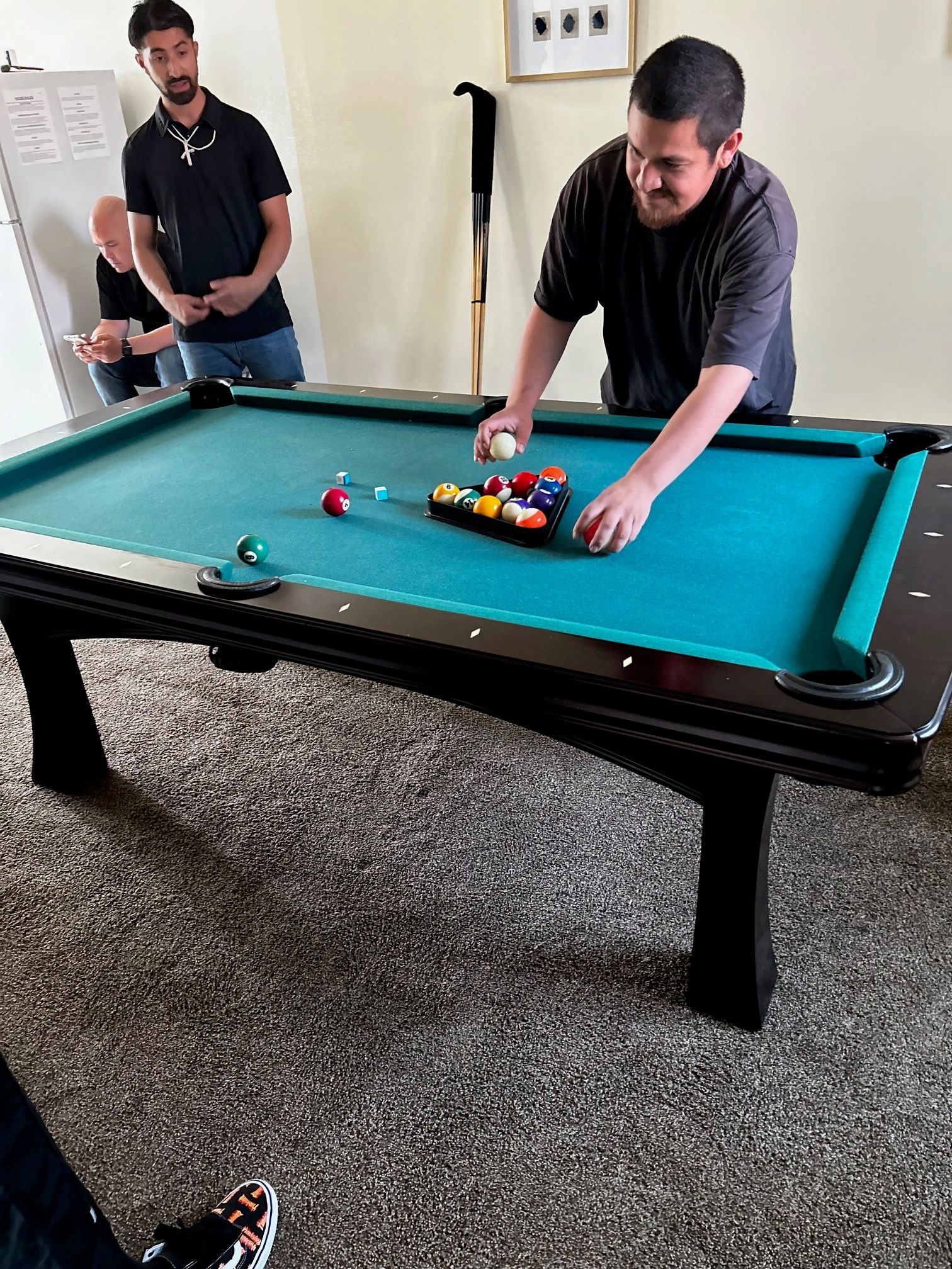 Residents enjoying recreation room